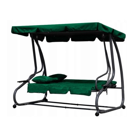 Lahtikäiv aiakiik, 3-kohaline, 2-in-1, padjad, roheline