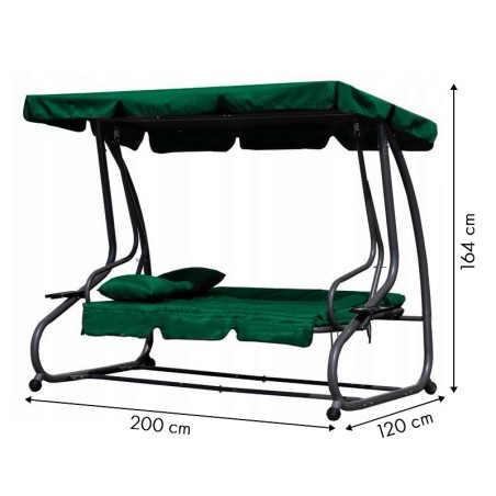 Lahtikäiv aiakiik, 3-kohaline, 2-in-1, pad... | FreshDesign.ee