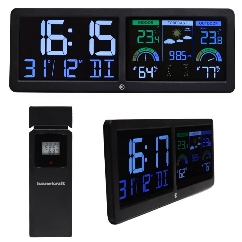 Taustvalgustusega juhtmevaba ilmajaam koos... | FreshDesign.ee