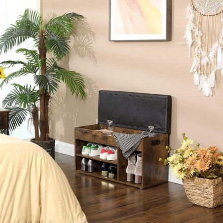 Kingakapp jalatsiriiul istmega LOFT puidust | FreshDesign.ee