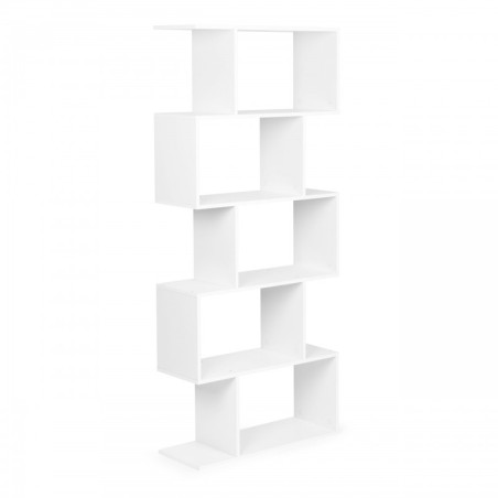 Moodne ruuduline riiul elutuppa 5 riiuliga valge | FreshDesign.ee