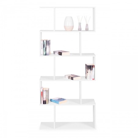 Moodne ruuduline riiul elutuppa 5 riiuliga valge | FreshDesign.ee