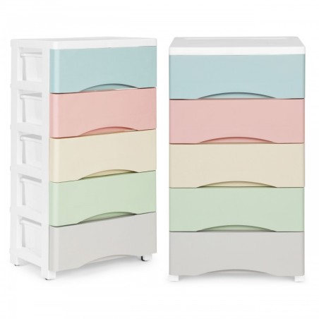 5 väljatõmmatava sahtliga riiul, jalad rat... | FreshDesign.ee