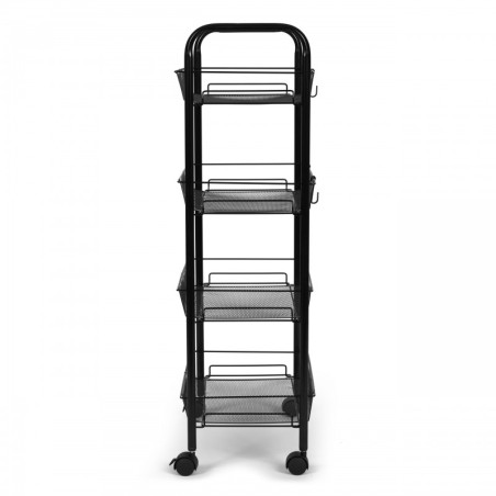 Must metall mobiilne vannitoariiul 4 riiul... | FreshDesign.ee