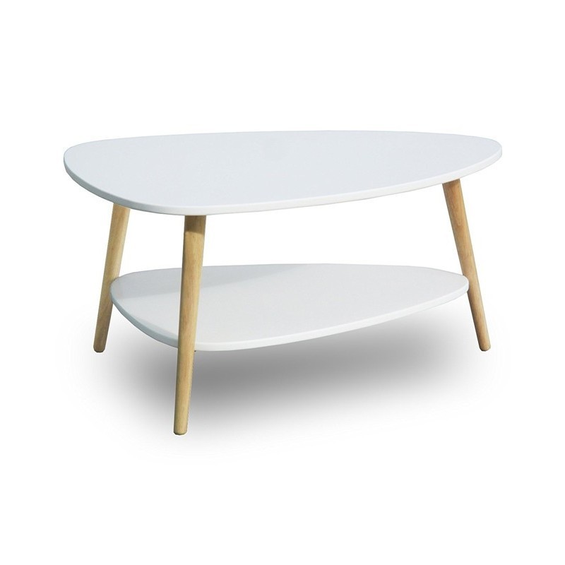 Moodne kohvilaud, puidust jalad, valge | FreshDesign.ee