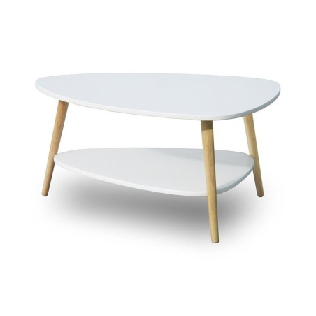 Moodne kohvilaud, puidust jalad, valge | FreshDesign.ee