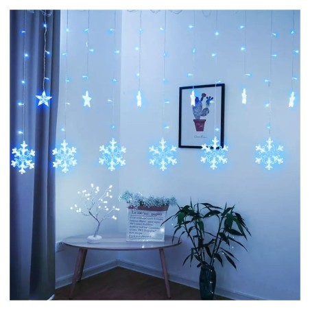 Tuled lumehelbed tähed Jõulutuled kardin 138LED | FreshDesign.ee