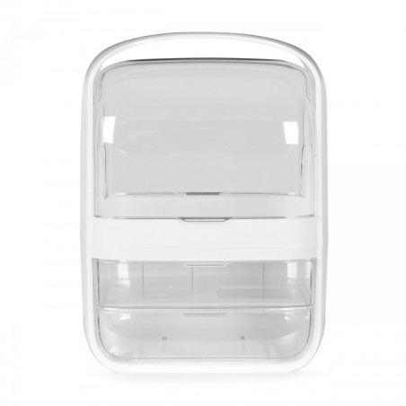 Sahtlitega kosmeetikakarp - valge