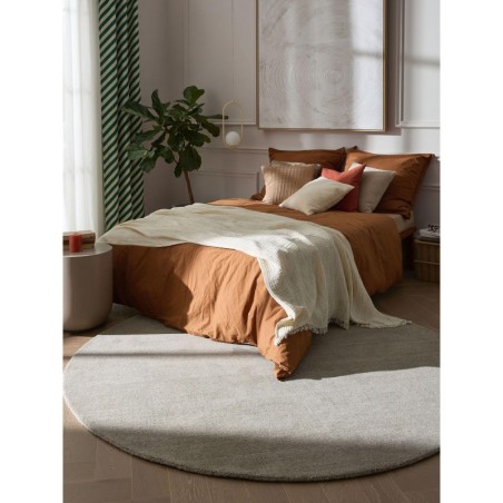 Ümmargune villane vaip Vera helehall Ø 200 cm