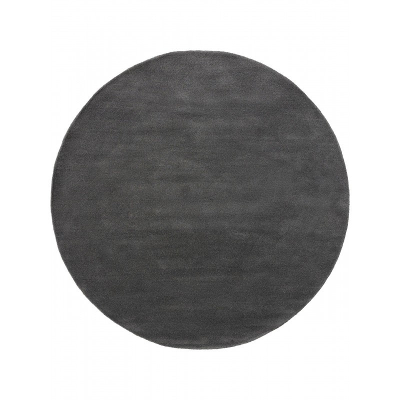 Ümmargune villane vaip painutatud süsi Ø 150 cm | FreshDesign.ee