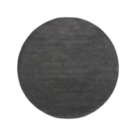 Ümmargune villane vaip painutatud süsi Ø 150 cm | FreshDesign.ee