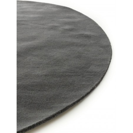 Ümmargune villane vaip painutatud süsi Ø 150 cm | FreshDesign.ee