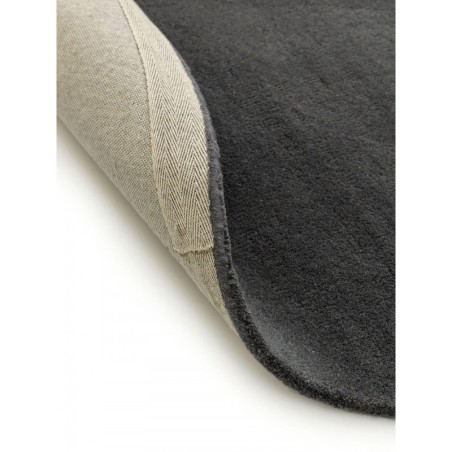 Ümmargune villane vaip painutatud süsi Ø 150 cm | FreshDesign.ee