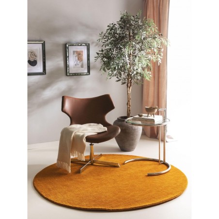 Ümmargune villane vaip Jamal Yellow Ø 200 cm