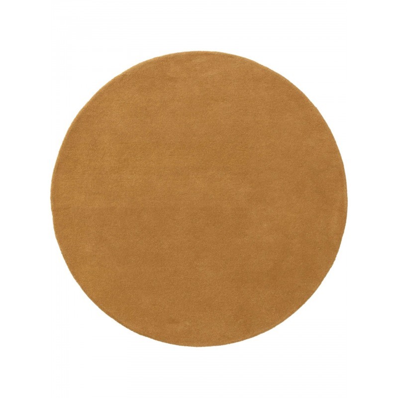 Ümmargune villane vaip Bent Yellow Ø 150 c... | FreshDesign.ee