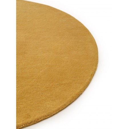 Ümmargune villane vaip Bent Yellow Ø 150 c... | FreshDesign.ee