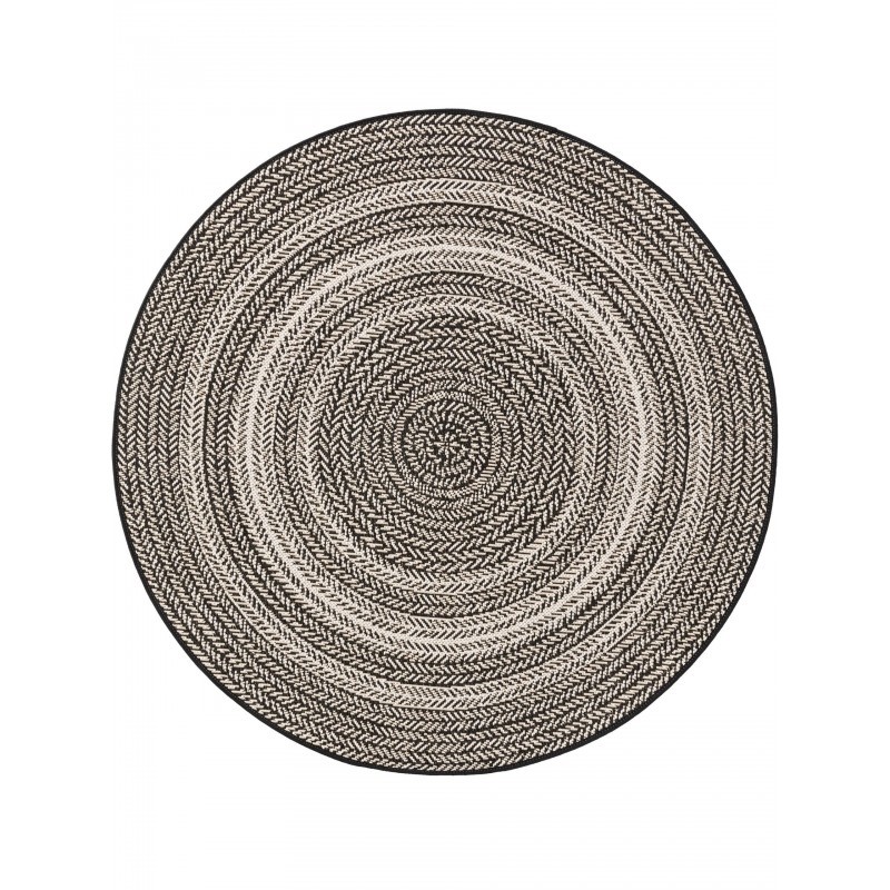 Ümar sise- ja välisvaip Metro must/valge Ø... | FreshDesign.ee