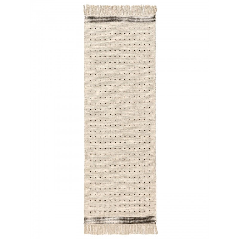 Wool Runner Bahati Must/Valge 70x200 cm | FreshDesign.ee