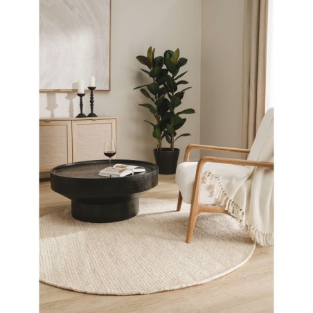 Villane vaip Rocco Cream Ø 100 cm ümmargune | FreshDesign.ee