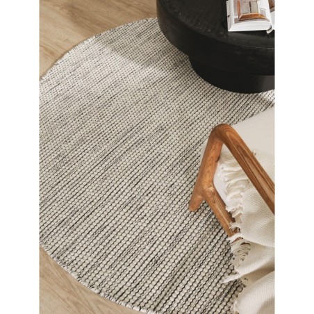 Villane vaip Rocco Beež/Must Ø 100 cm ümmargune | FreshDesign.ee