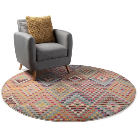 Vaip Casa Multicolour Ø 120 cm ümmargune