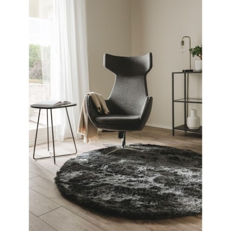 Shaggy vaip Whisper Charcoal Ø 160 cm ümmargune