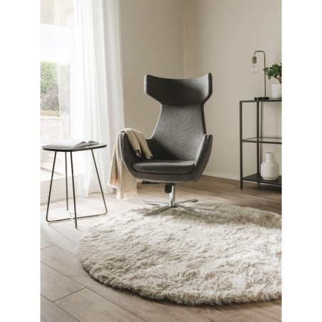 Shaggy vaip Whisper Beige Ø 200 cm ümmargune