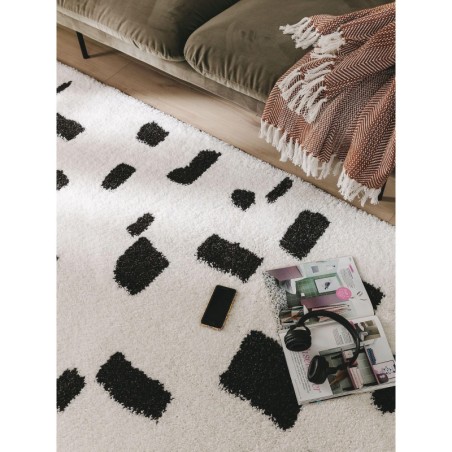 Shaggy vaip Louise Must/Valge 200x290 cm | FreshDesign.ee