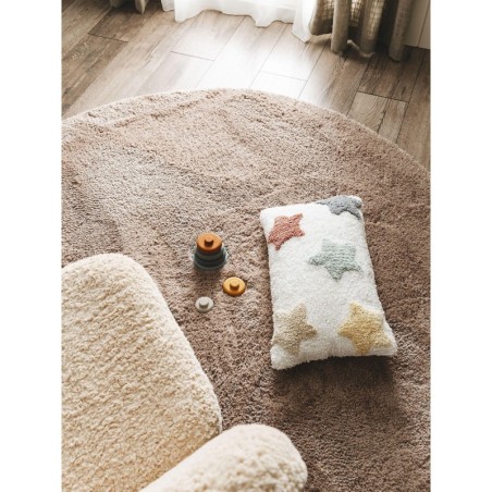 Shaggy Round vaip Cloudy Taupe Ø 80 cm ümmargune | FreshDesign.ee