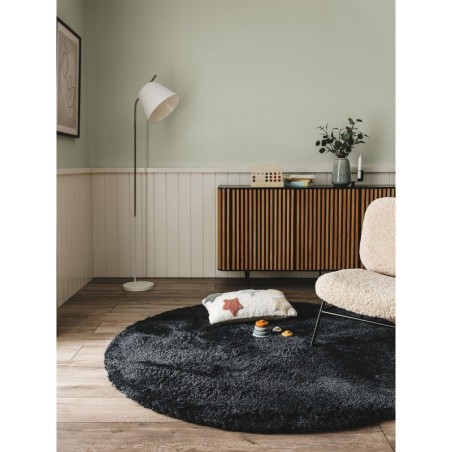 Shaggy Round vaip Cloudy Charcoal Ø 200 cm ümmargune