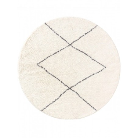 Shaggy Round vaip Benno Cream Ø 160 cm ümmargune | FreshDesign.ee