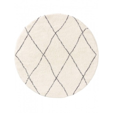 Shaggy Round vaip Benno Cream Ø 120 cm ümmargune | FreshDesign.ee