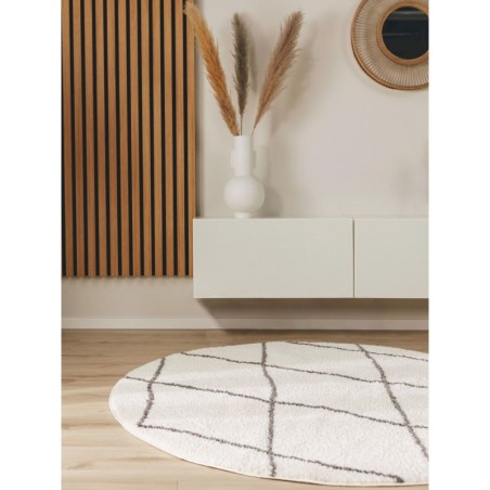 Shaggy Round vaip Benno Cream Ø 120 cm ümmargune | FreshDesign.ee