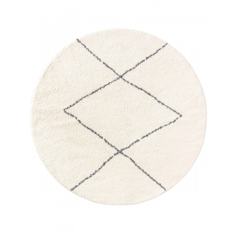 Shaggy Round vaip Benno Cream Ø 120 cm ümmargune | FreshDesign.ee