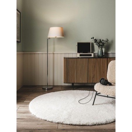 Shaggy Round Rug Cloudy Cream Ø 80 cm ümar