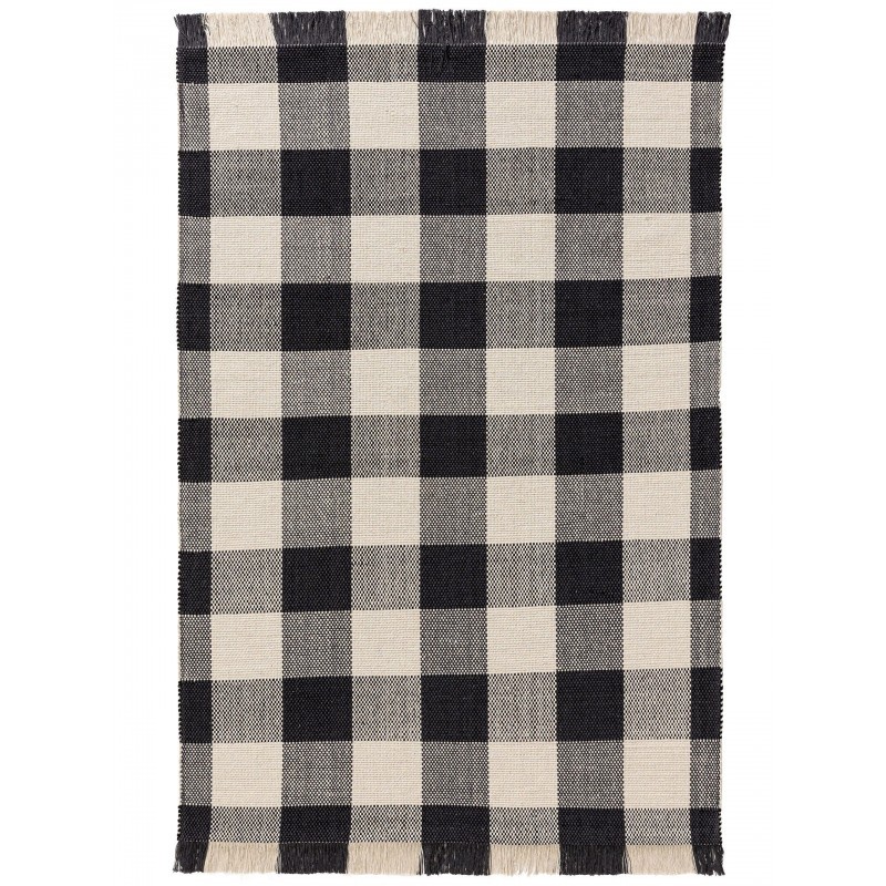 Puuvillane vaip Lucy must/valge 80x150 cm | FreshDesign.ee