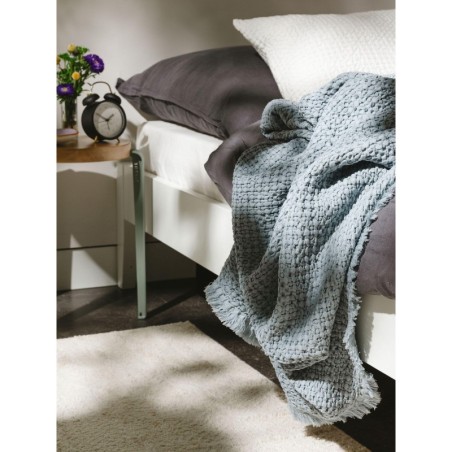 Puuvillane tekk Cloe Blue/Grey 130x170 cm