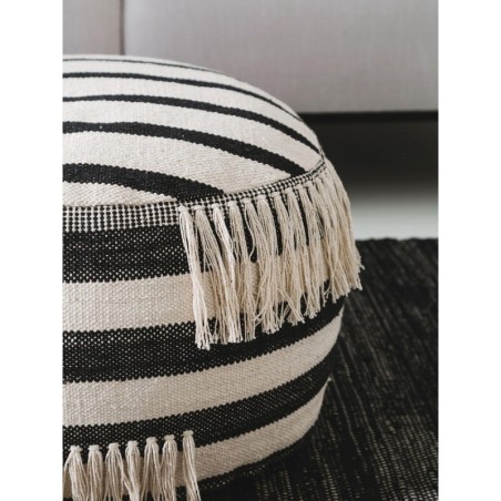 Pouf Deja must/valge 55x55x30 cm | FreshDesign.ee