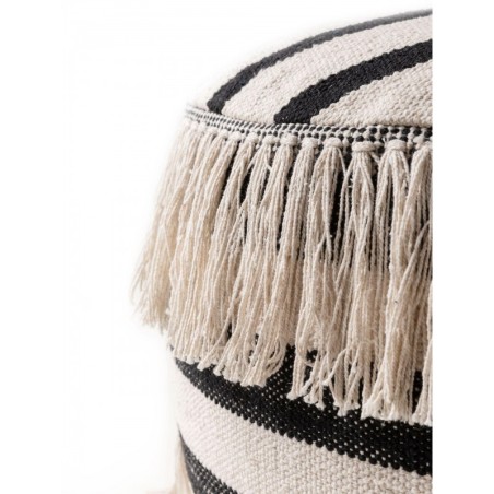 Pouf Deja must/valge 55x55x30 cm | FreshDesign.ee