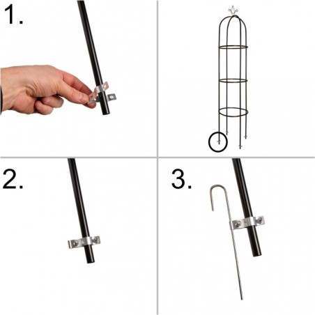 Aia taimede sammas, taimetugi metallist 195 cm