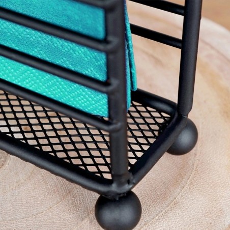 Metallist salvrätikuhoidja, must, 11,5x10 cm | FreshDesign.ee