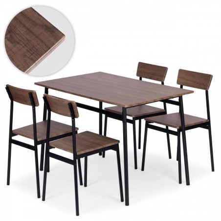 Söögitoa mööbli komplekt Laud + 4 tooli MALMO | FreshDesign.ee