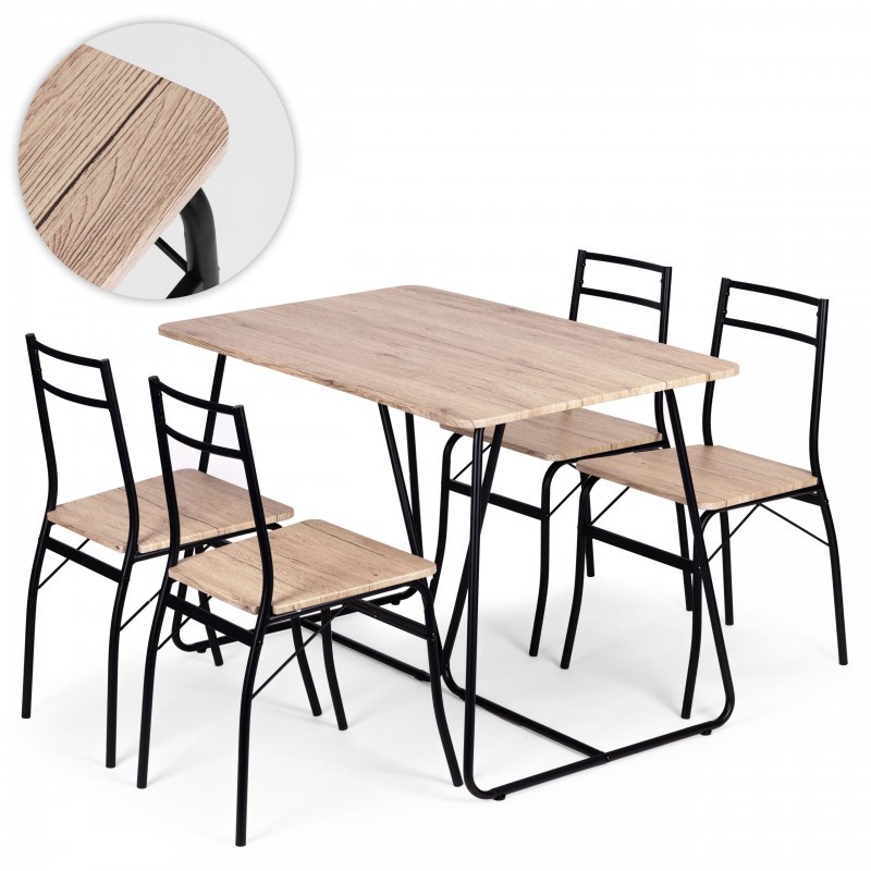 Söögitoa mööbli komplekt Laud + 4 tooli PARIS | FreshDesign.ee