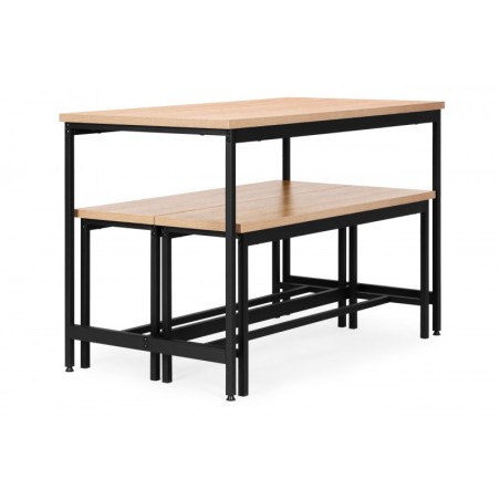 Loft-söögimööbli komplekt – laud ja 2 pink... | FreshDesign.ee