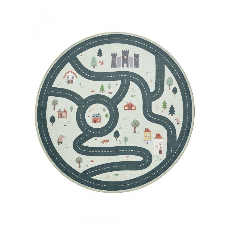 Laste vaip Linus Green Ø 120 cm ümmargune | FreshDesign.ee