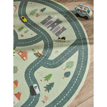 Laste vaip Linus Green Ø 120 cm ümmargune | FreshDesign.ee