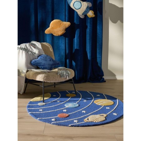 Laste vaip Alex Multicolour/Blue Ø 120 cm ümmargune