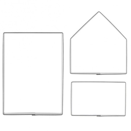 Terasest küpsisevormid, piparkoogimaja, 3 tk. | FreshDesign.ee