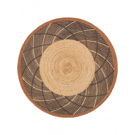 Jute vaip Sahara Pruun Ø 90 cm ümmargune | FreshDesign.ee