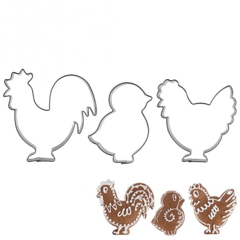 Küpsiselõikurid kukekana tibu 3 tk. | FreshDesign.ee